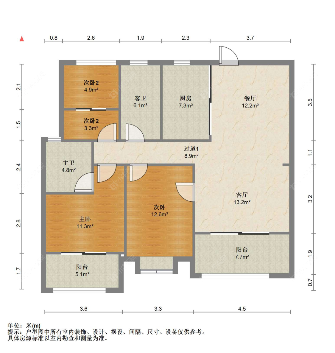 苏州阳光锦程东区在售二手房源户型图_小牛看房