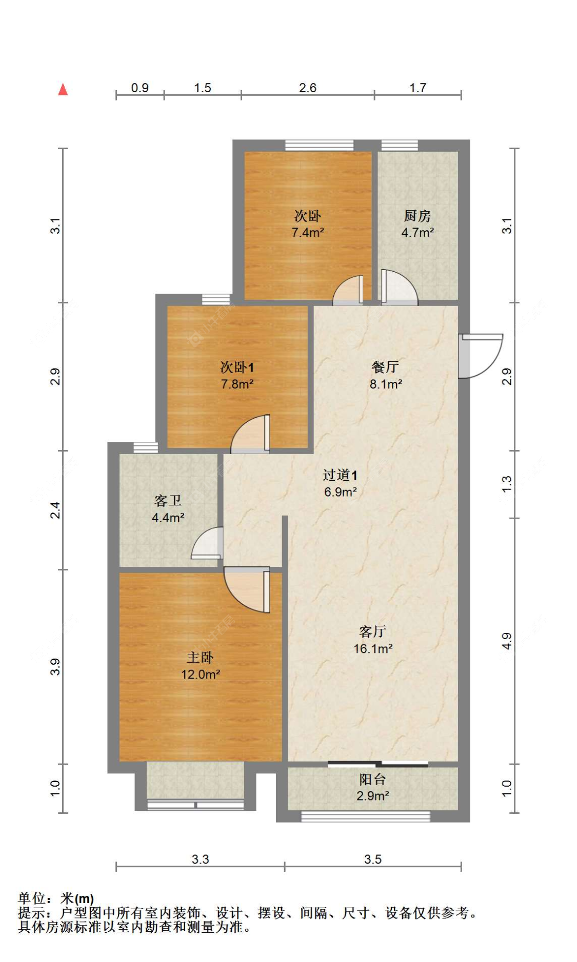 苏州万科公园大道在售二手房源户型图_小牛看房