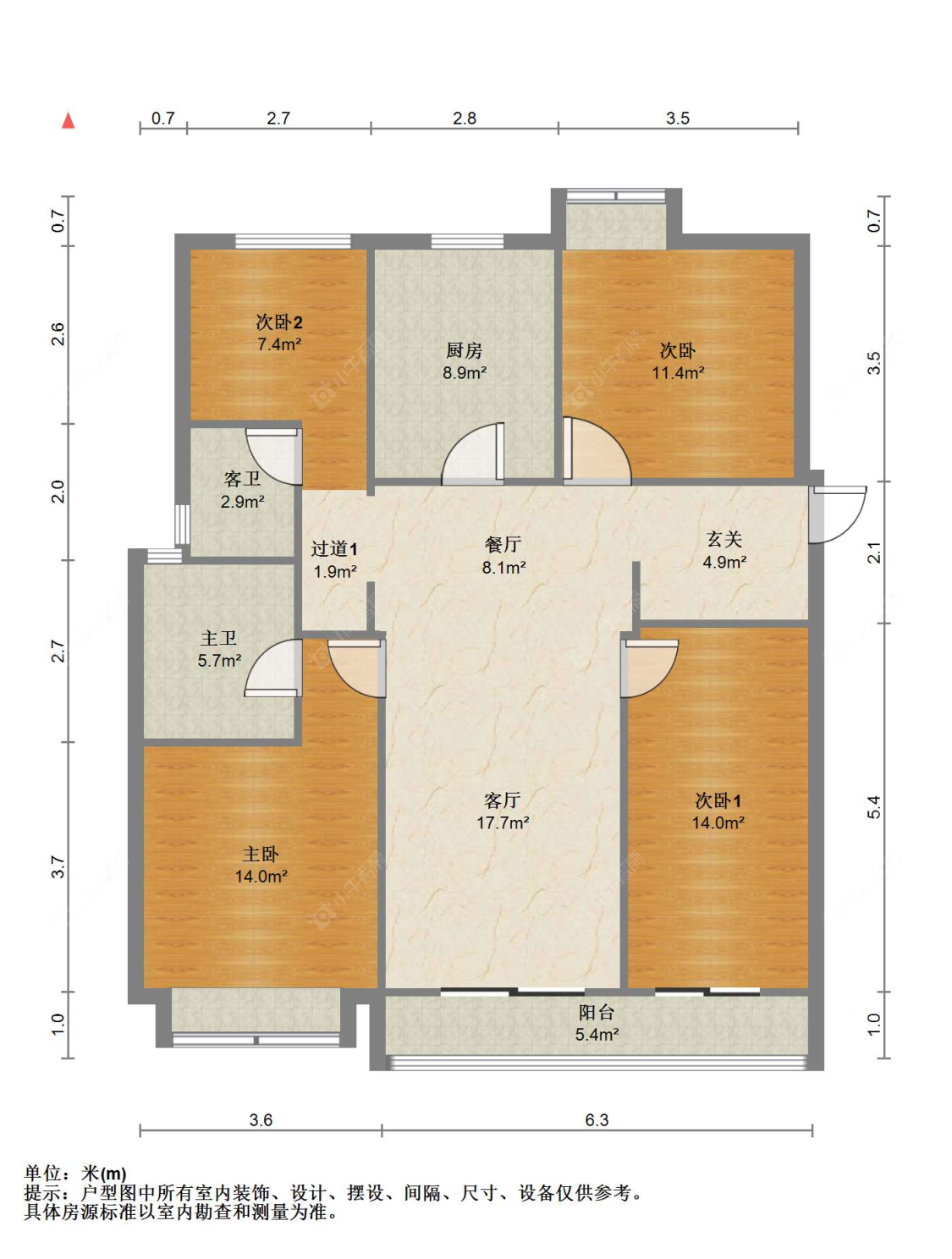 苏州棠颂云著在售二手房源户型图_小牛看房