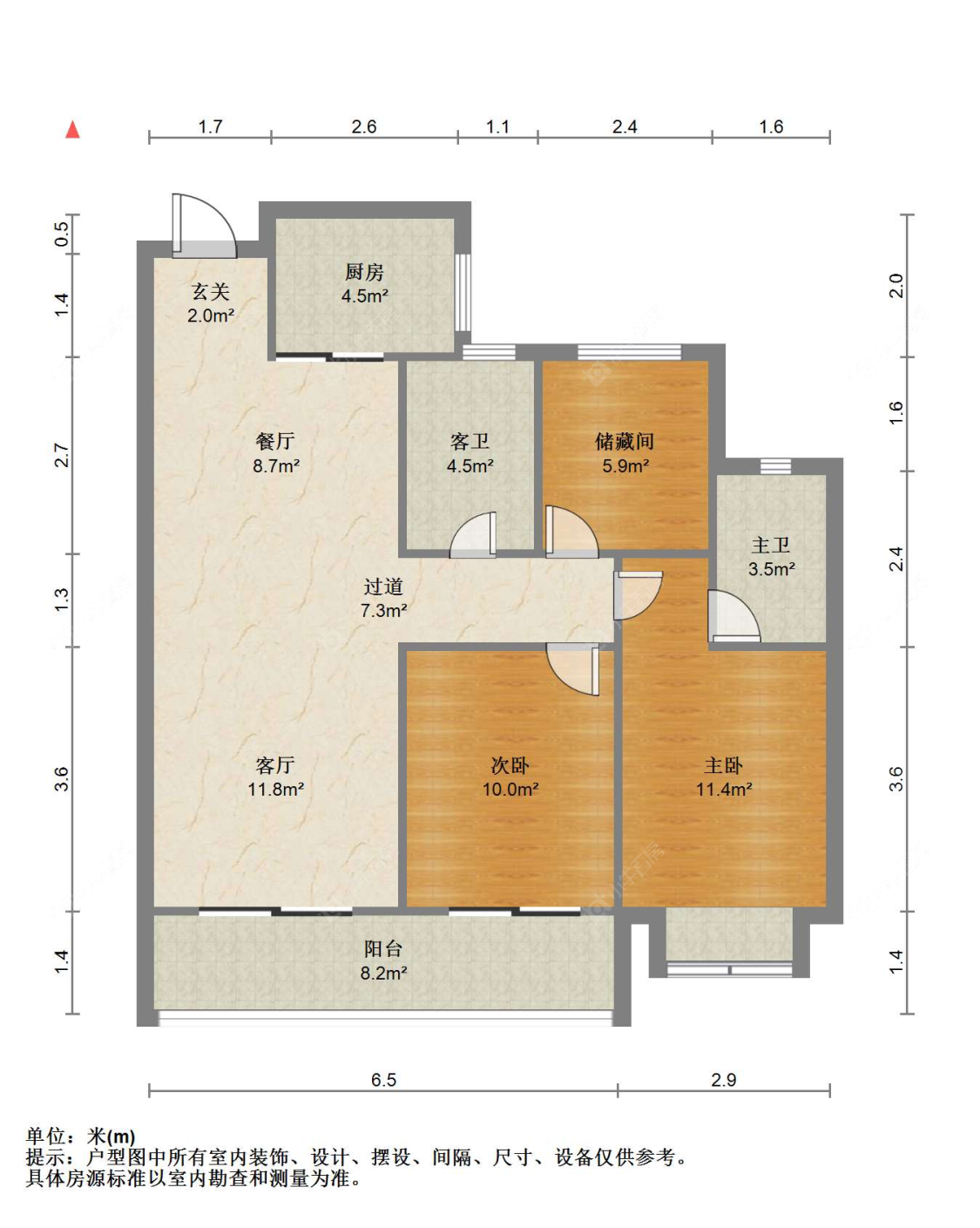 苏州中旅名门府在售二手房源户型图_小牛看房