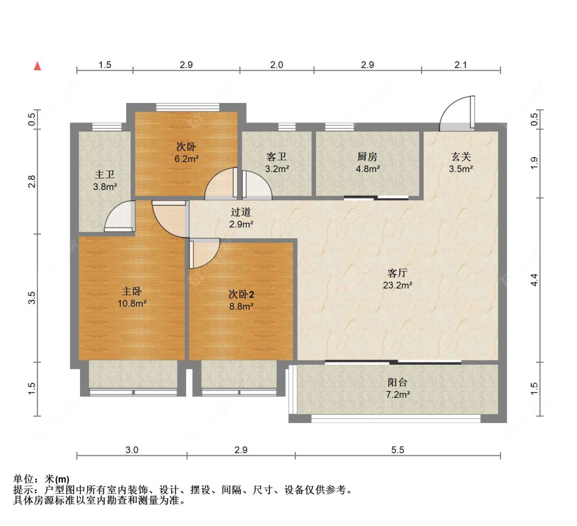 苏州东棠春晓花园在售二手房源户型图_小牛看房
