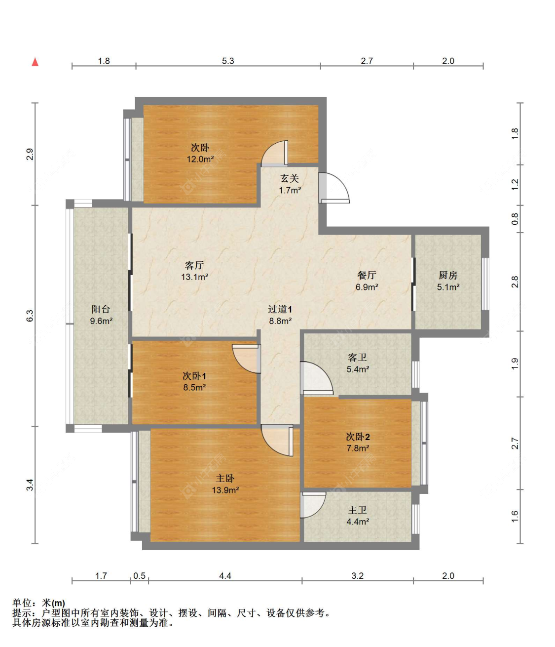 苏州阳光诚域花园在售二手房源户型图_小牛看房