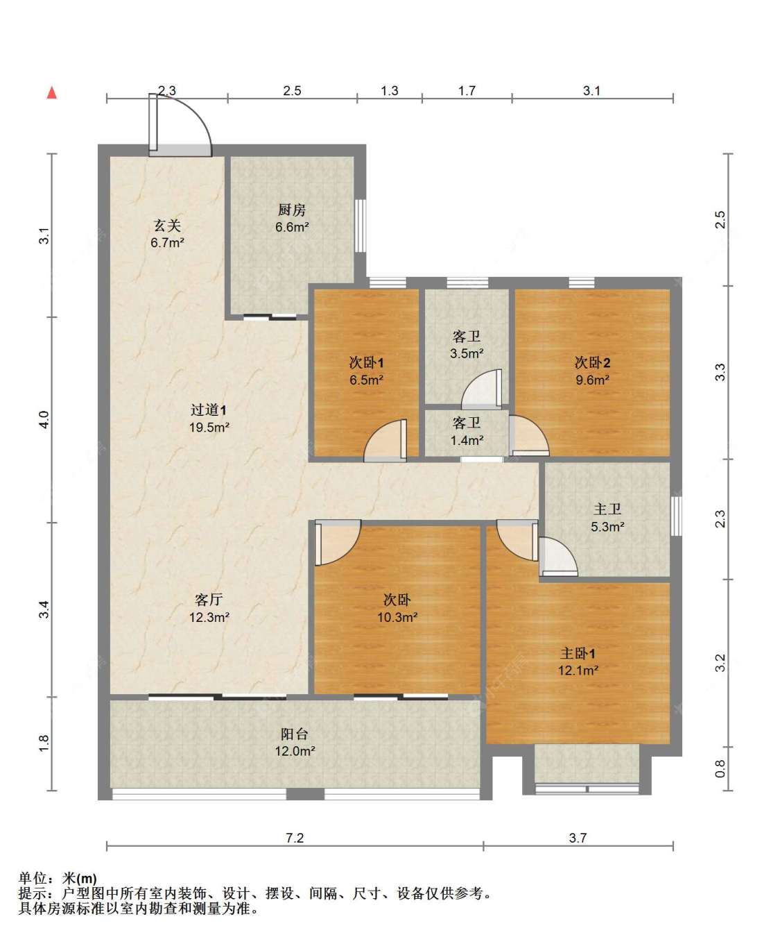苏州翡翠公馆在售二手房源户型图_小牛看房