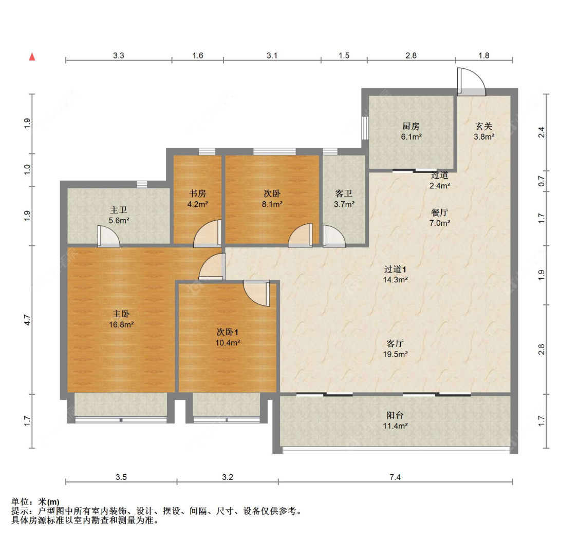 苏州金茂鸣悦棠前雅园在售二手房源户型图_小牛看房