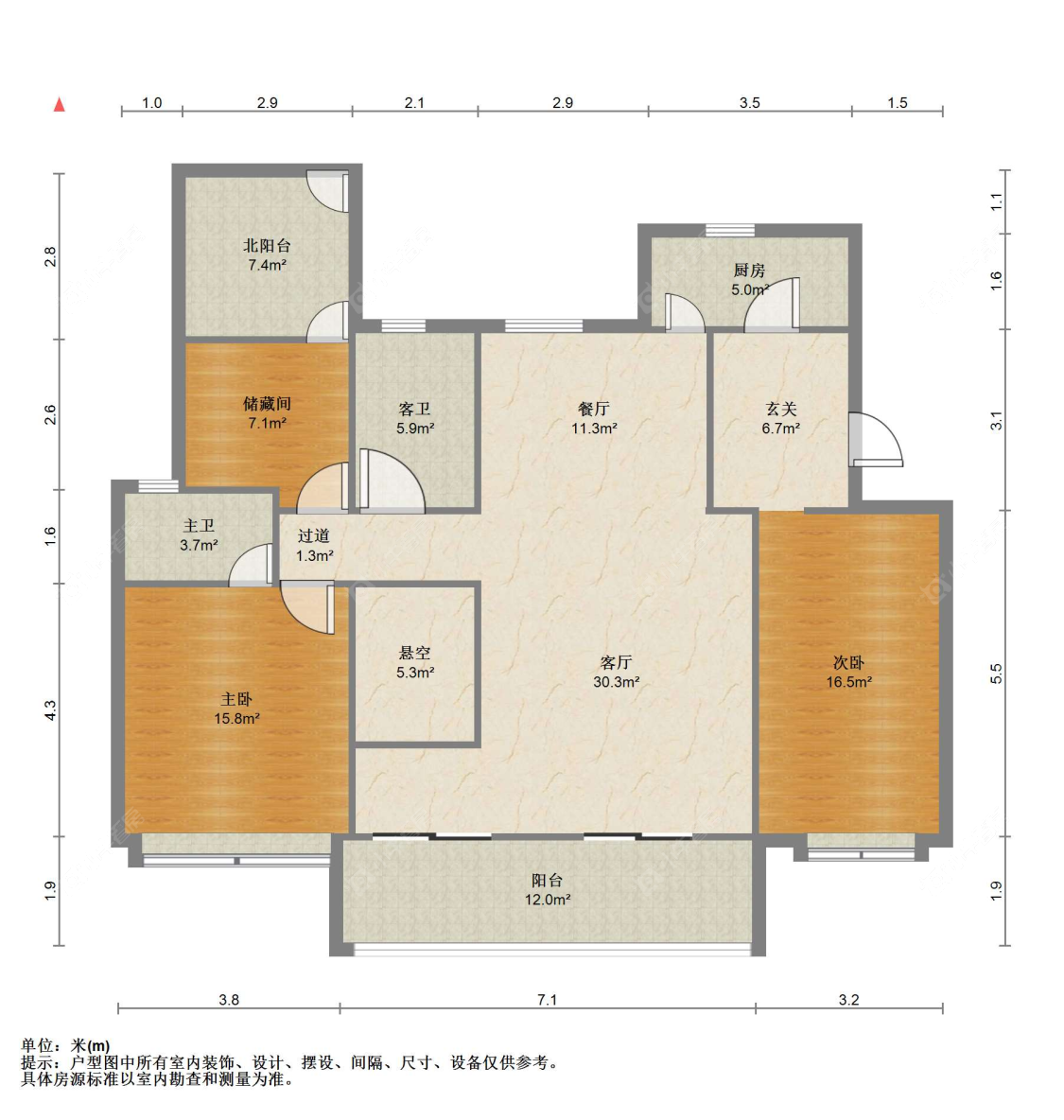 苏州城央壹号在售二手房源户型图_小牛看房