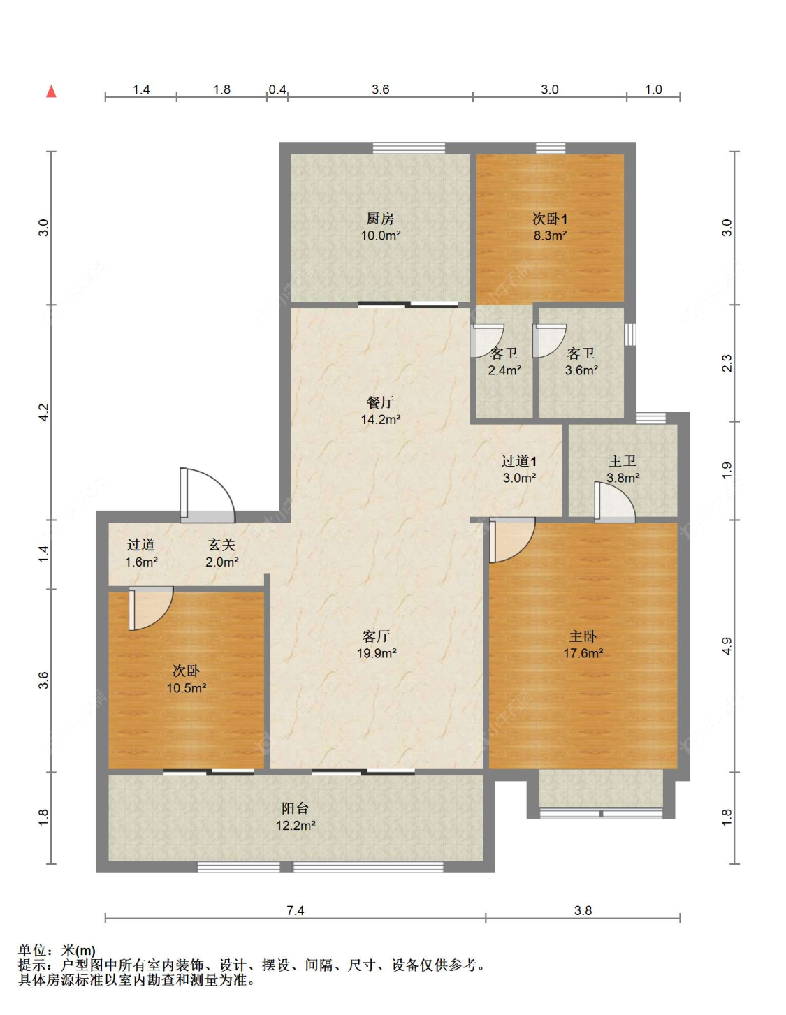苏州翡翠公馆在售二手房源户型图_小牛看房