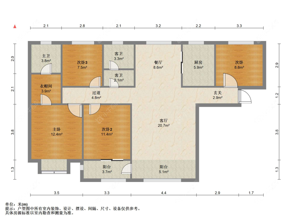 苏州吾悦华府在售二手房源户型图_小牛看房