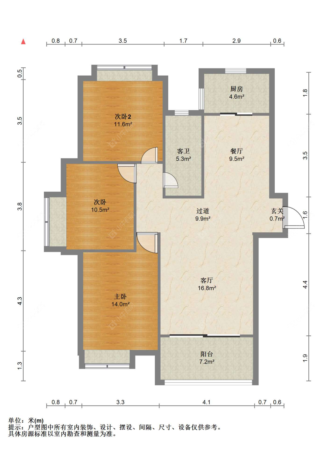 苏州中联铂悦在售二手房源户型图_小牛看房