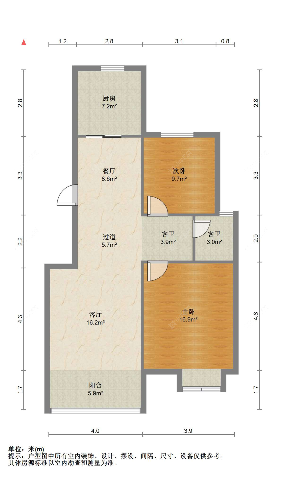 苏州新庄花苑在售二手房源户型图_小牛看房
