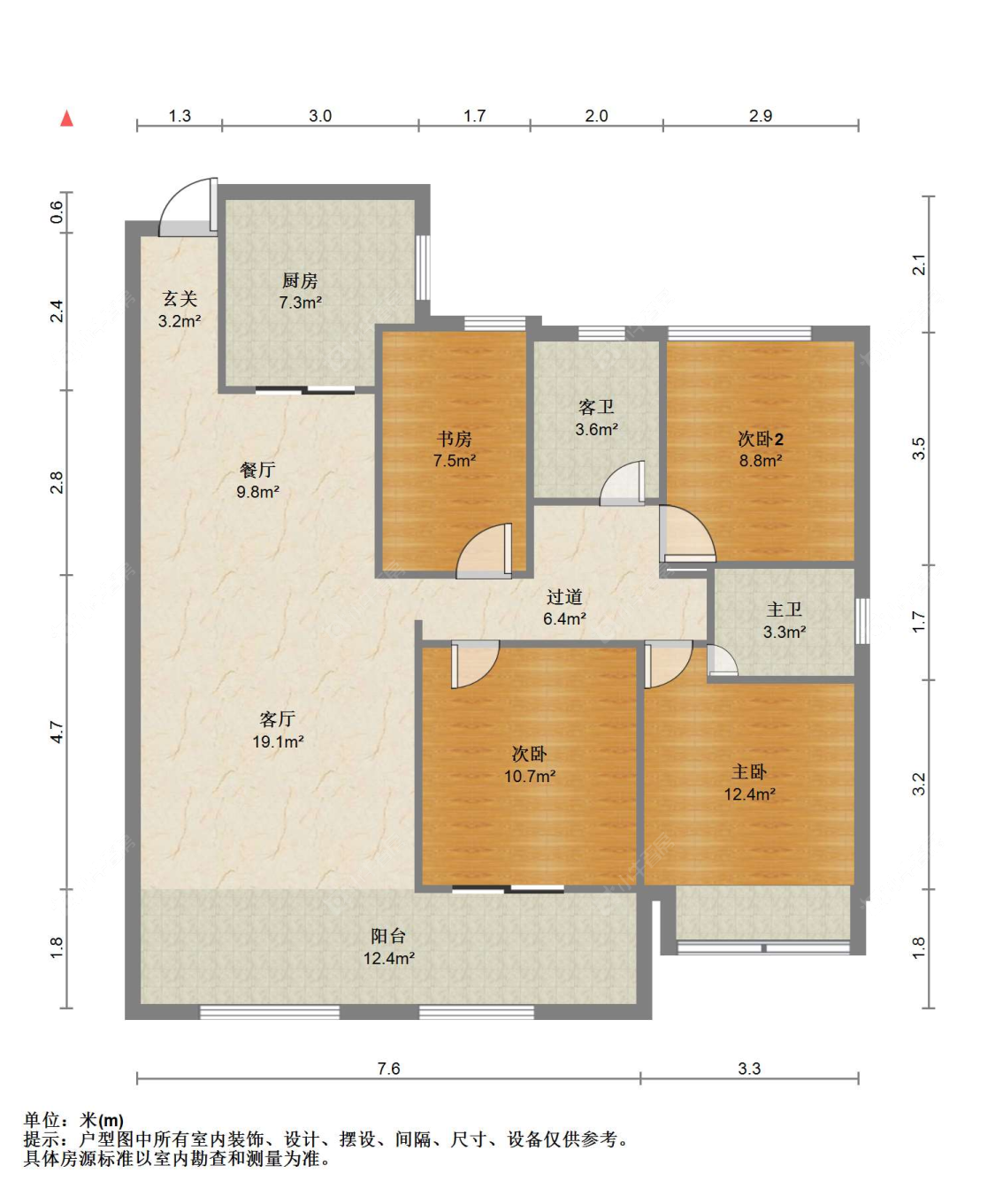 苏州翡翠公馆在售二手房源户型图_小牛看房