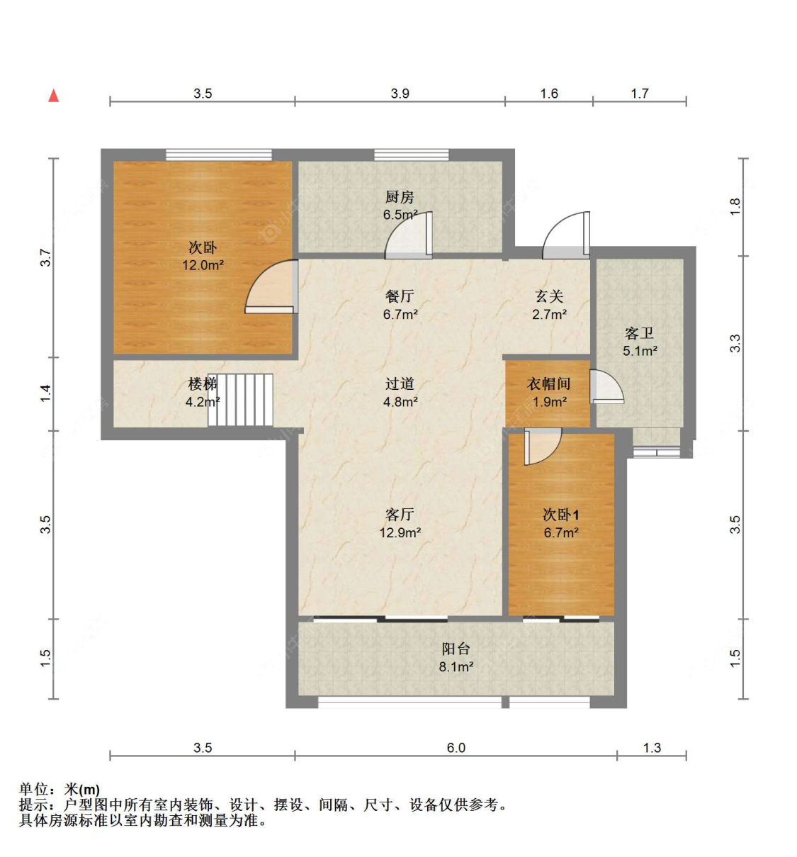 苏州锦润华庭在售二手房源户型图_小牛看房