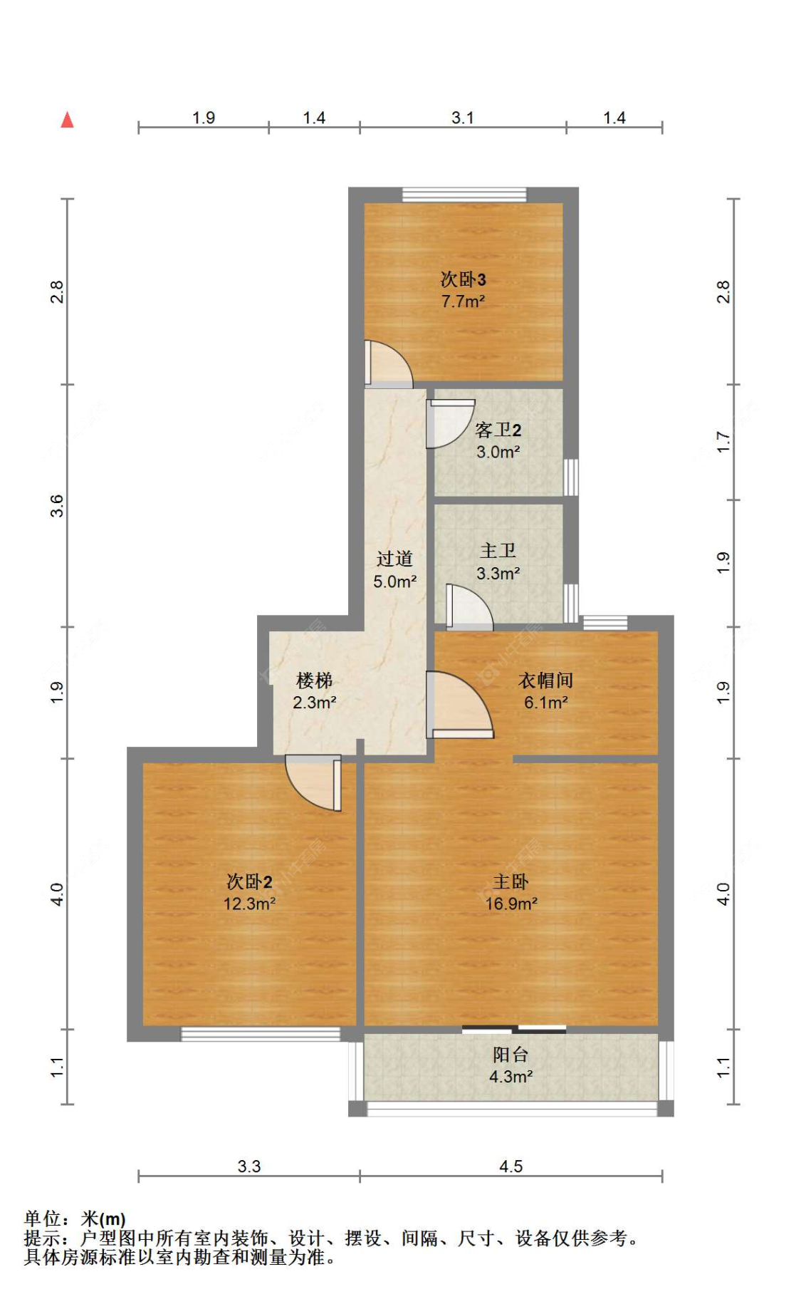苏州珑樾花园在售二手房源户型图_小牛看房