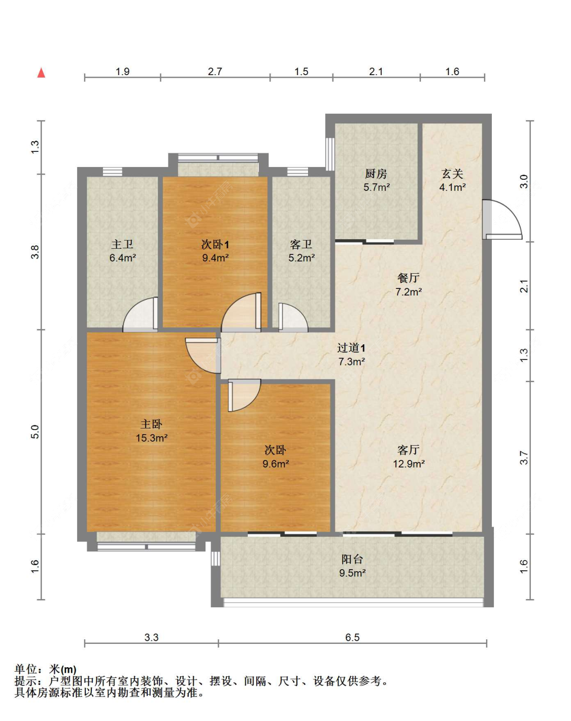 苏州棠颂云著在售二手房源户型图_小牛看房