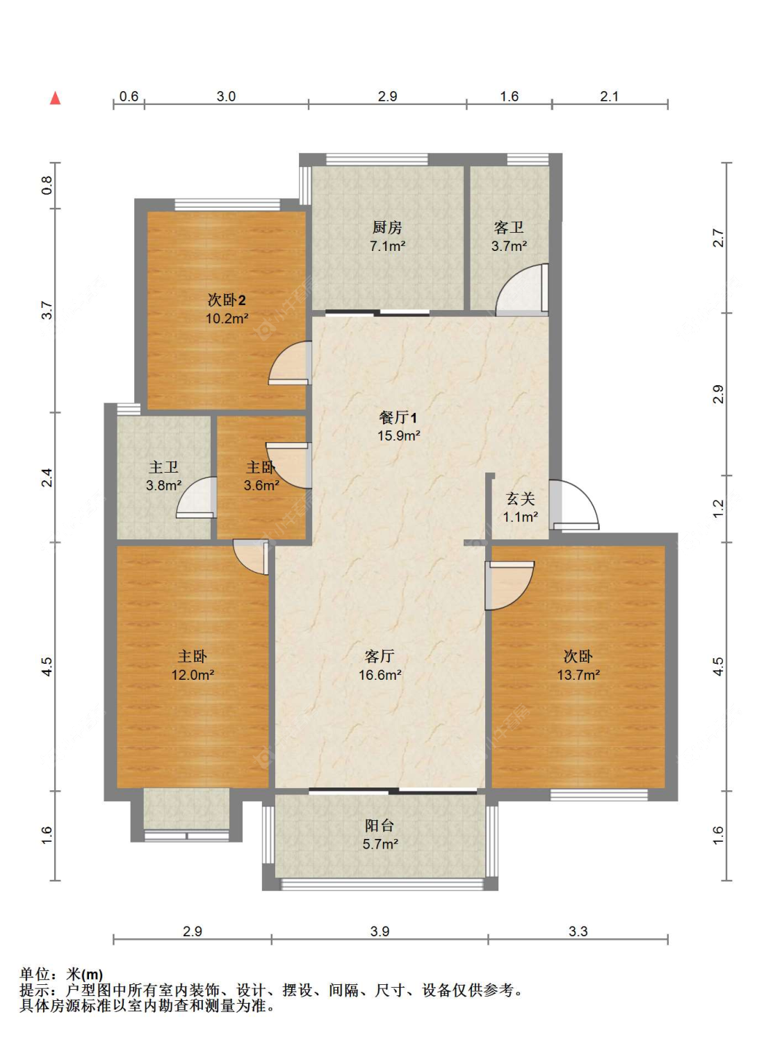 苏州1+1城中城在售二手房源户型图_小牛看房
