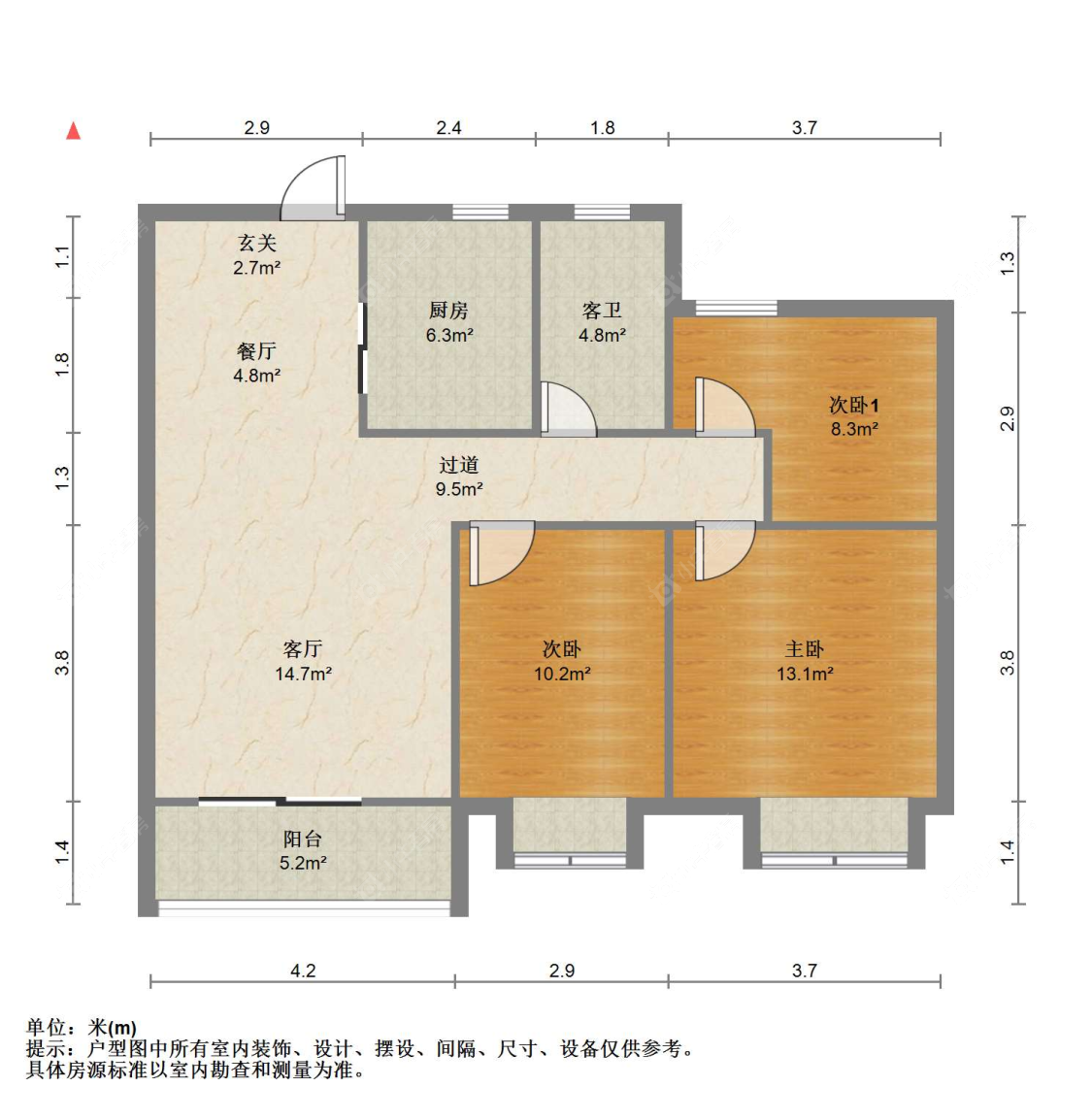 苏州玉景天筑(北区)在售二手房源户型图_小牛看房