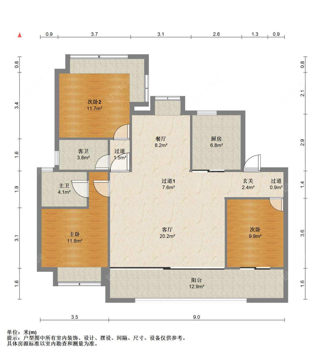 苏州建发云湖上在售二手房源户型图_小牛看房