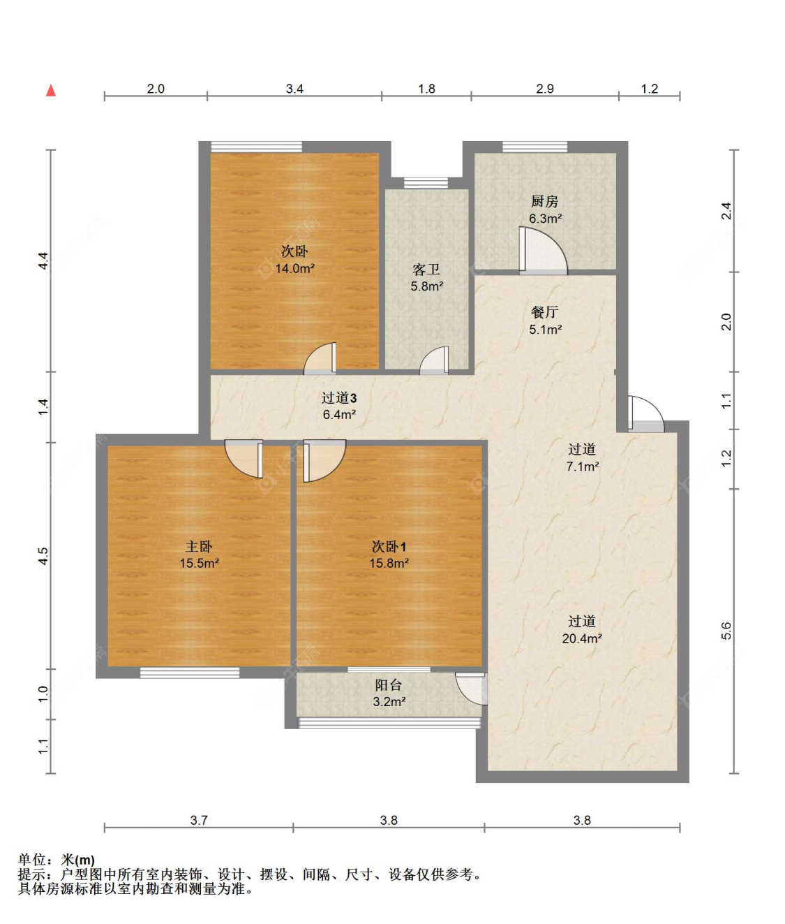 苏州明日嘉园在售二手房源户型图_小牛看房