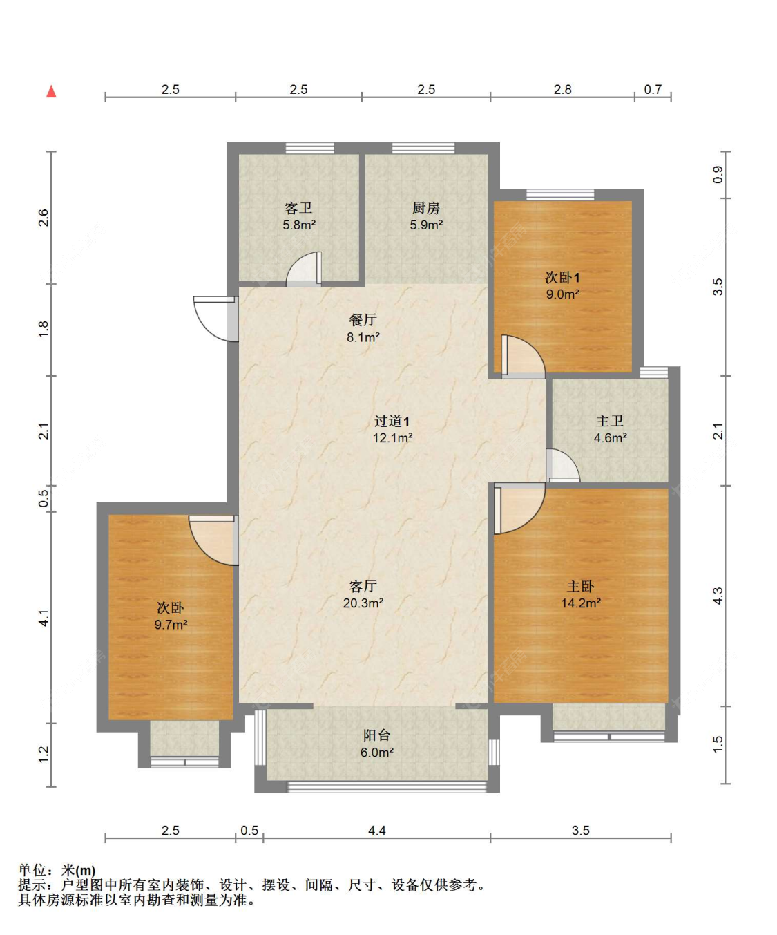 苏州荣盛锦苑在售二手房源户型图_小牛看房