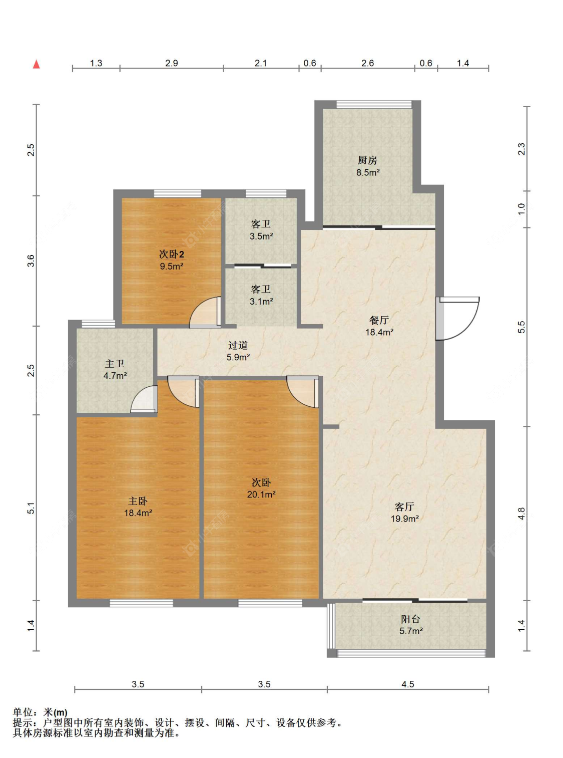 苏州旺西花苑在售二手房源户型图_小牛看房