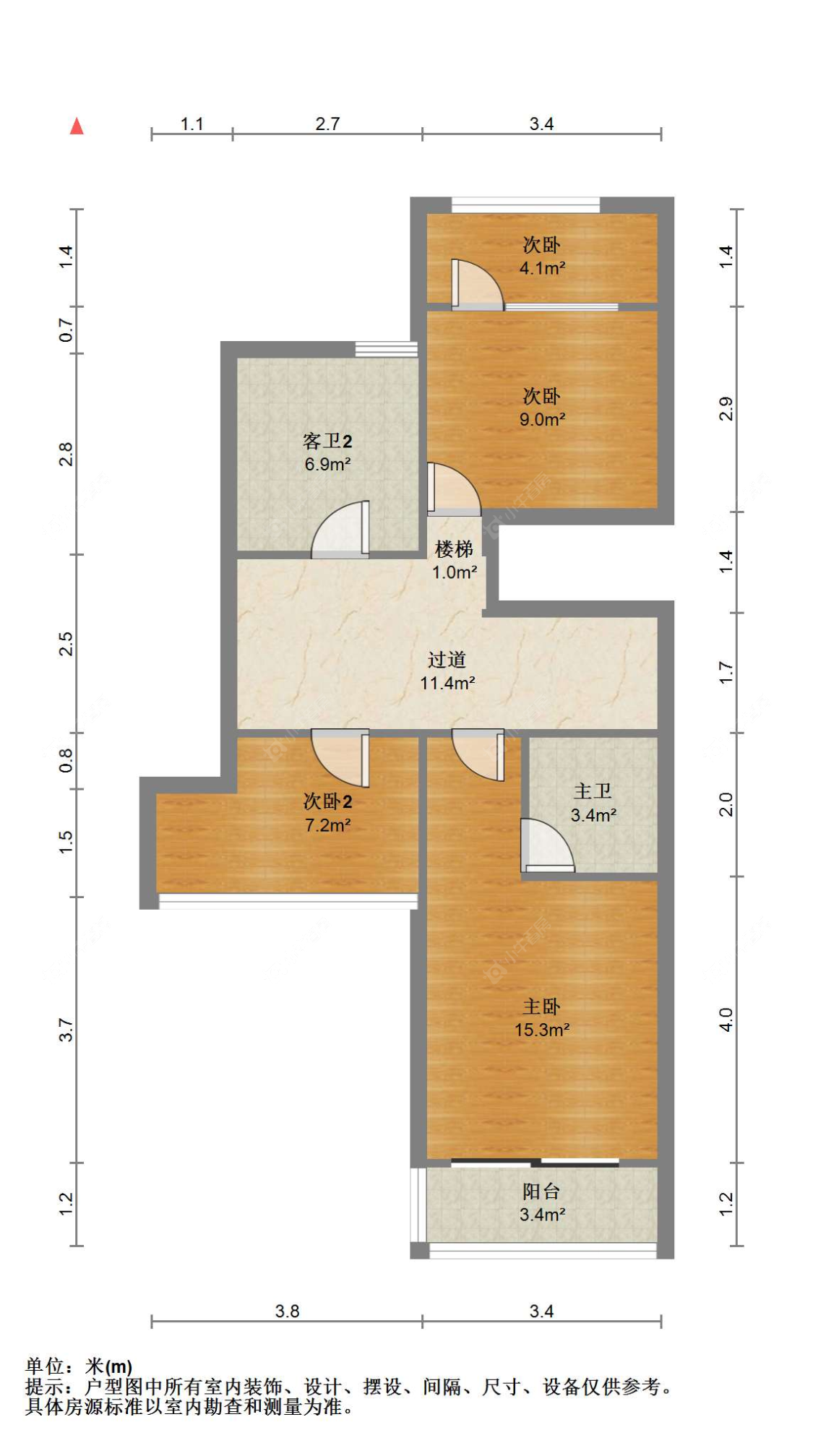 苏州中梁壹号院(一期)在售二手房源户型图_小牛看房