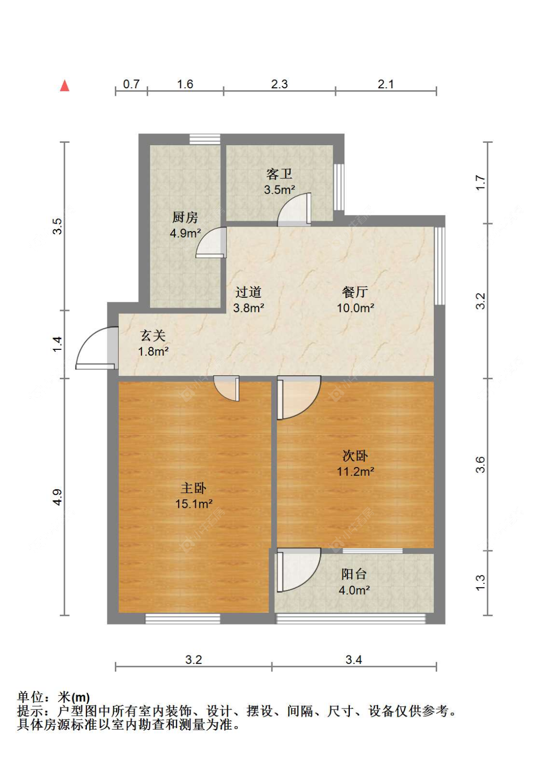 苏州花园浜二村在售二手房源户型图_小牛看房