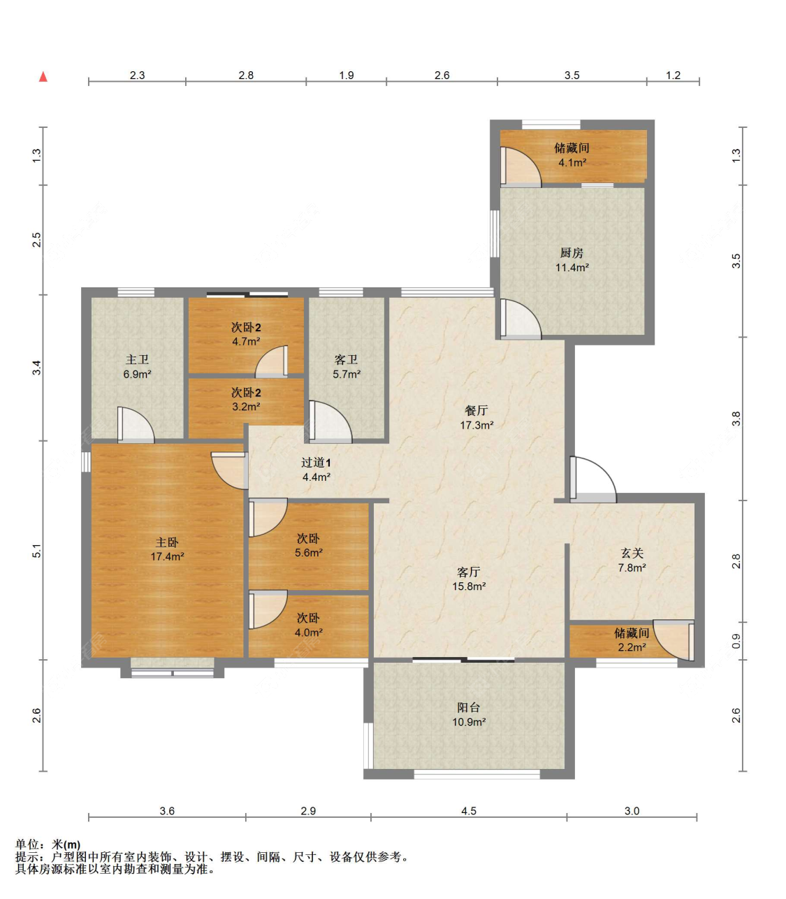 苏州世茂九溪墅(住宅)在售二手房源户型图_小牛看房