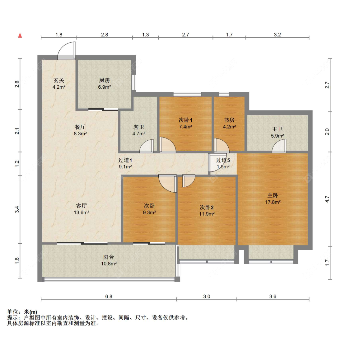 苏州金茂鸣悦棠前雅园在售二手房源户型图_小牛看房