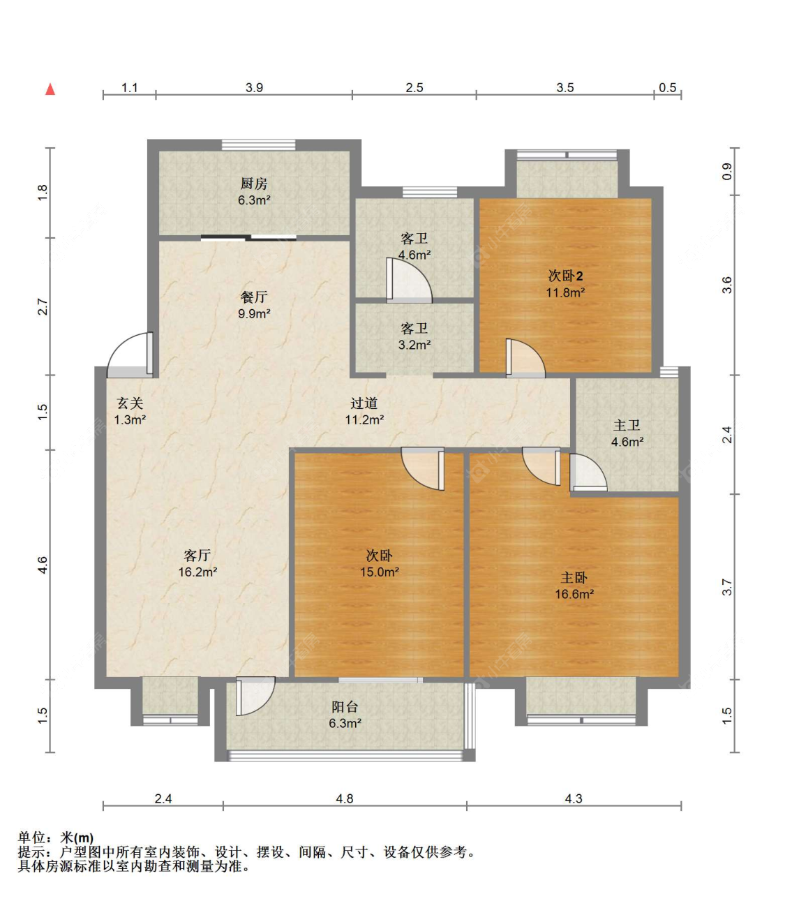 苏州百桥花园在售二手房源户型图_小牛看房