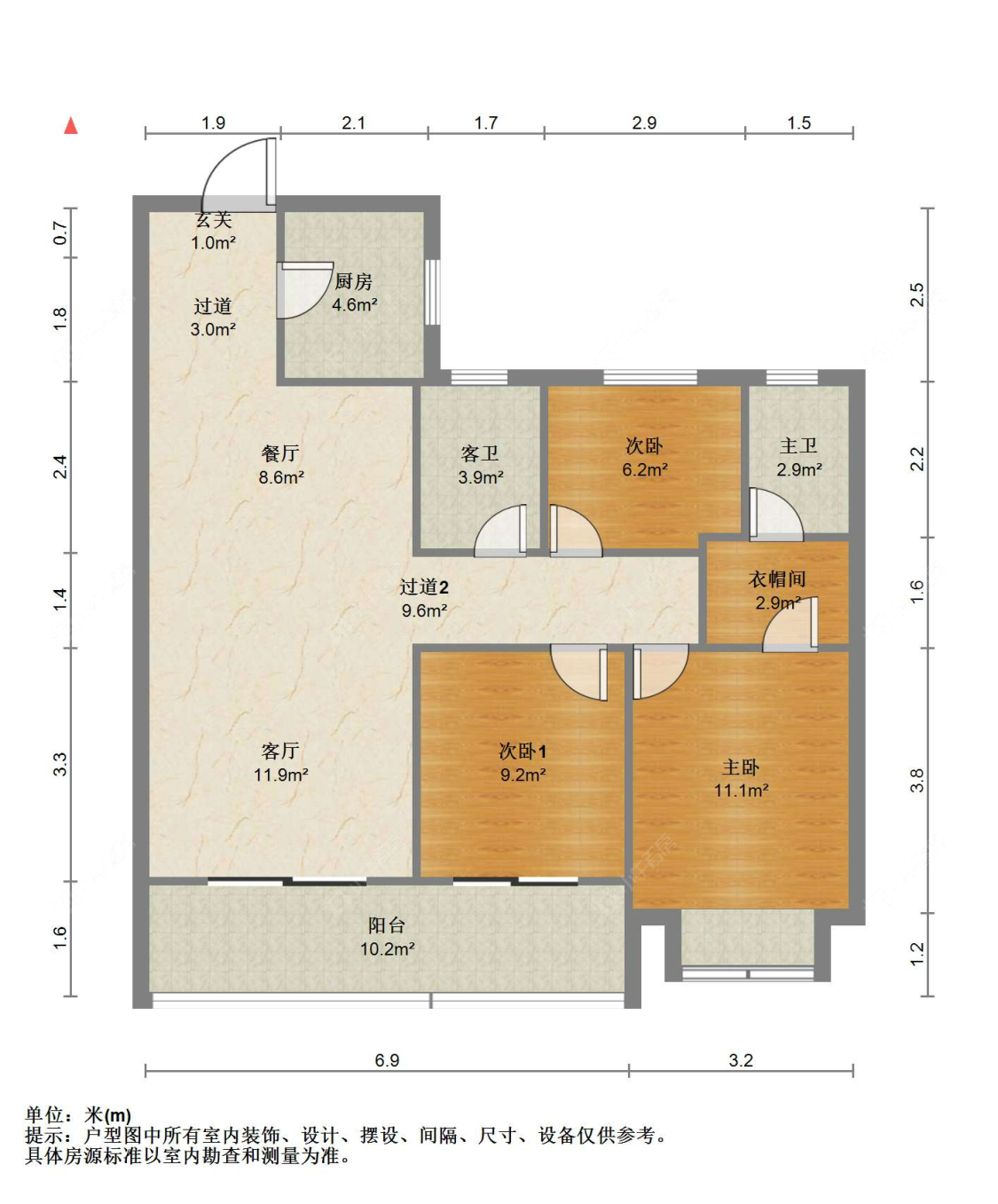 苏州金茂鸣悦棠前雅园在售二手房源户型图_小牛看房
