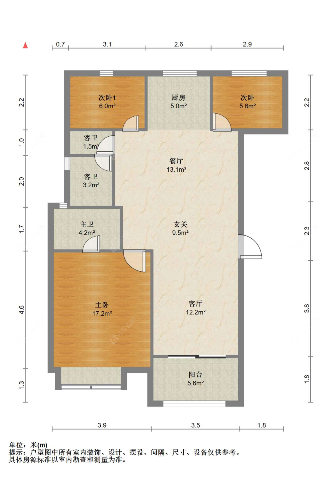 苏州翡翠公馆在售二手房源户型图_小牛看房