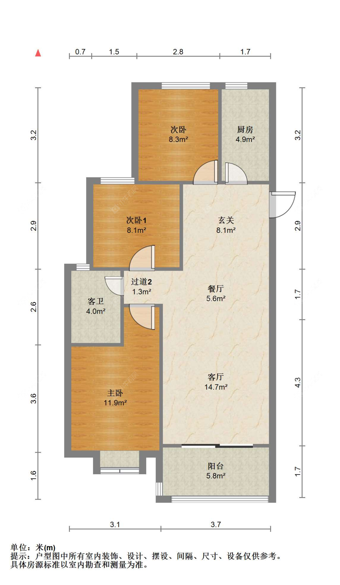 苏州恒大雅苑在售二手房源户型图_小牛看房