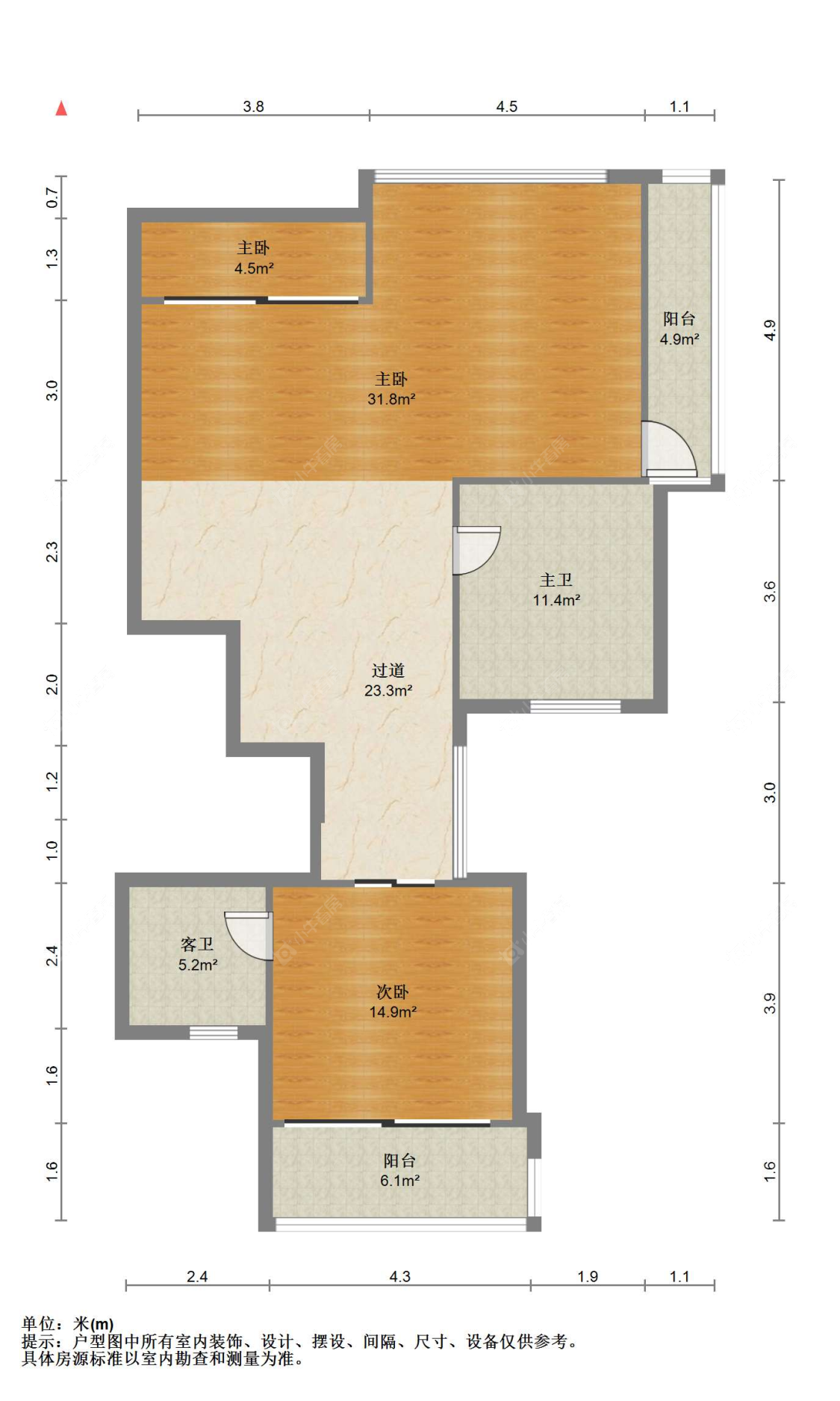 苏州中联棠樾在售二手房源户型图_小牛看房