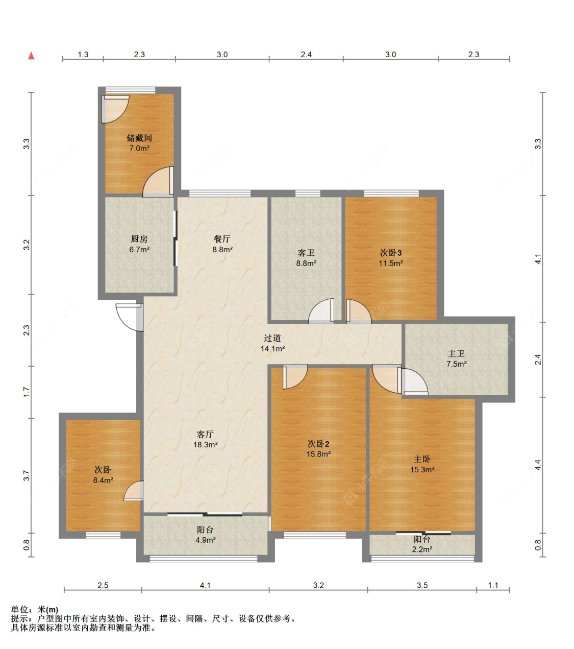 苏州湖滨国际在售二手房源户型图_小牛看房