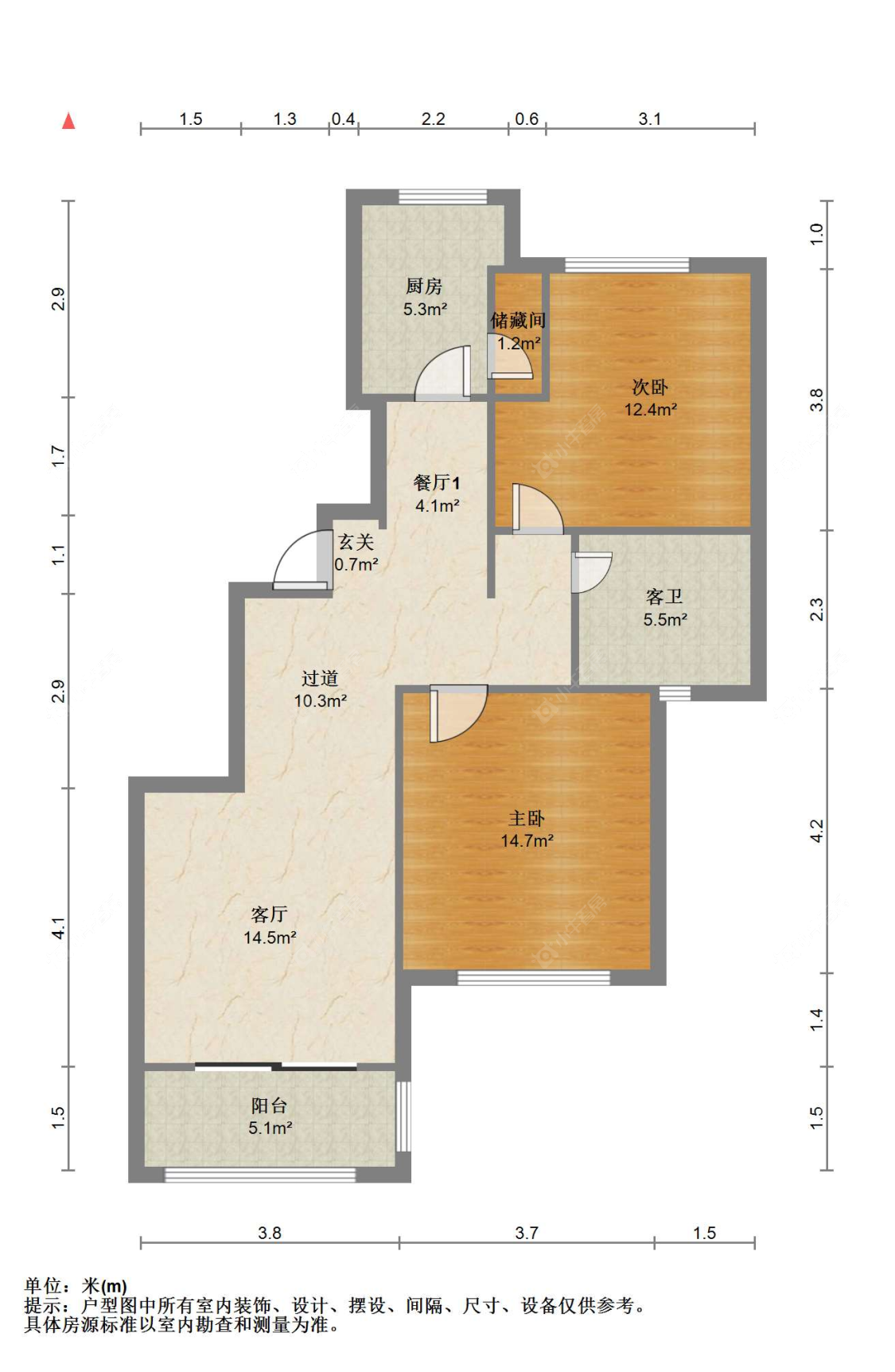 苏州南桥花苑在售二手房源户型图_小牛看房