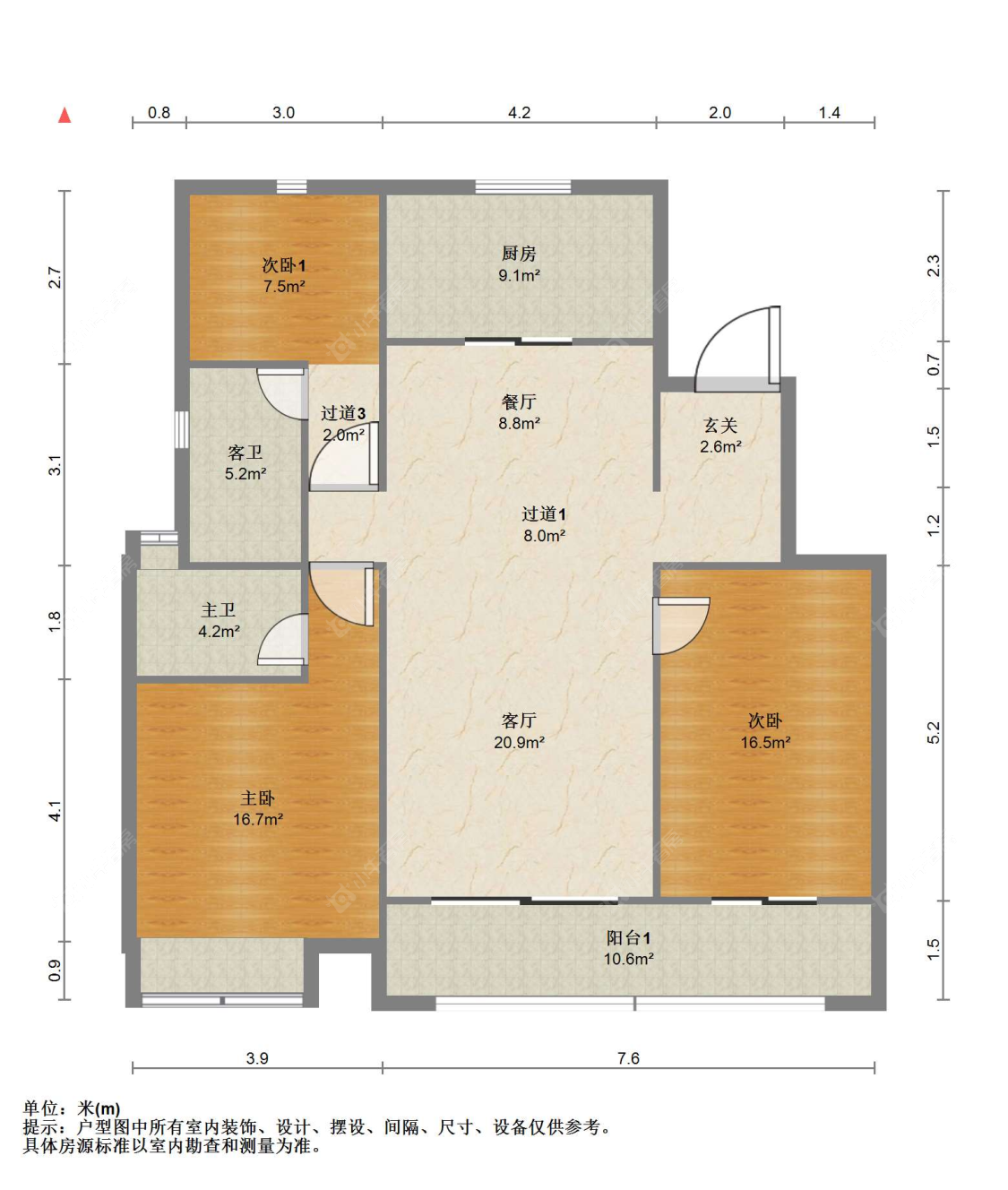 苏州公馆1790在售二手房源户型图_小牛看房