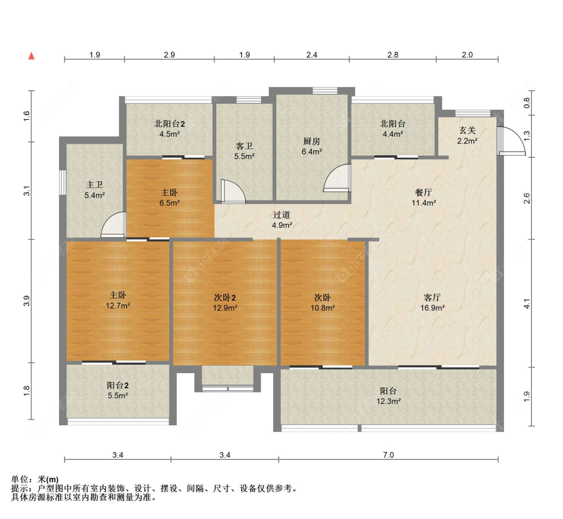 苏州阳光锦程东区在售二手房源户型图_小牛看房