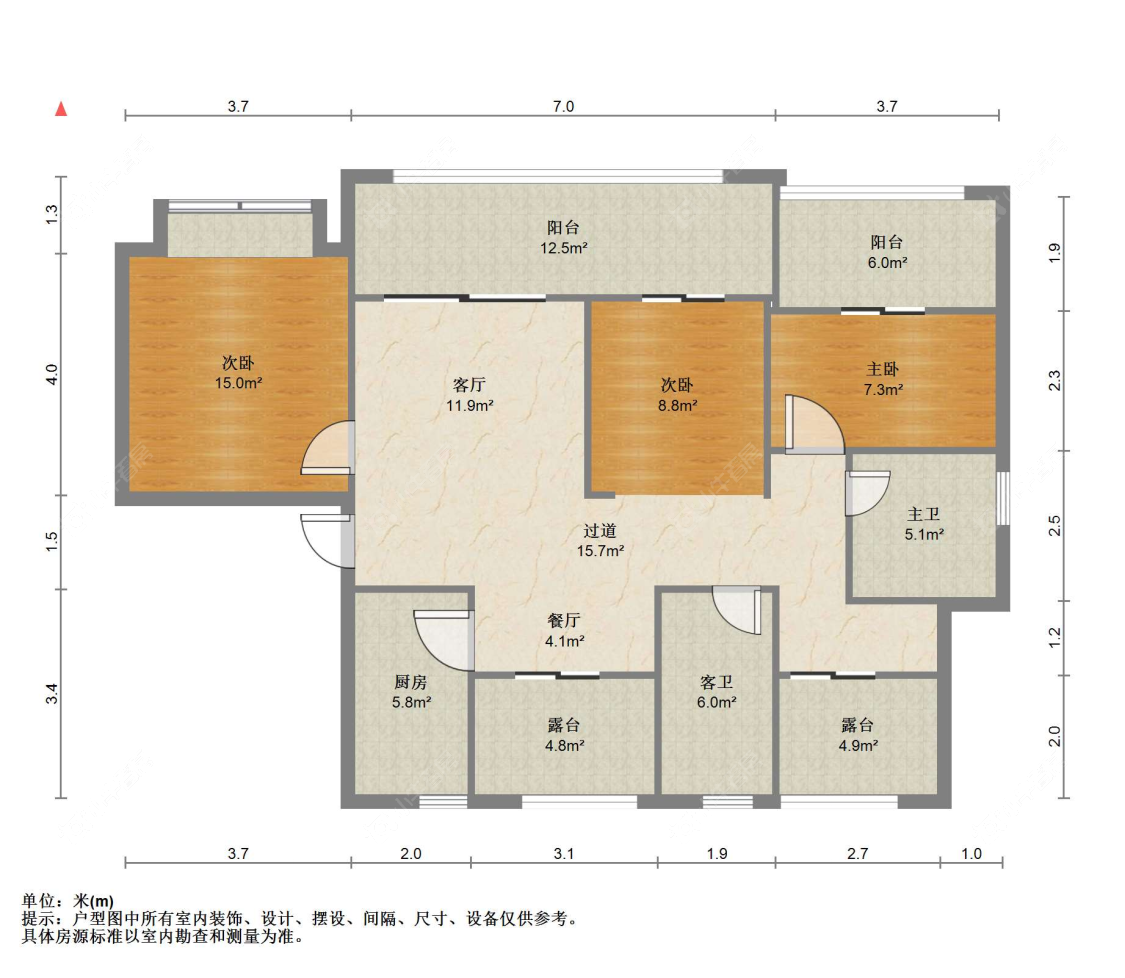 苏州阳光锦程东区在售二手房源户型图_小牛看房