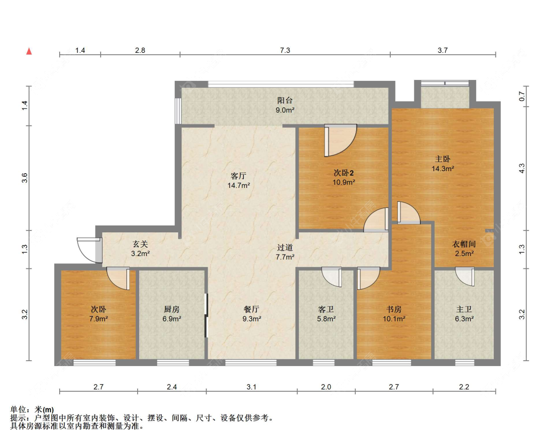 苏州吾悦华府在售二手房源户型图_小牛看房