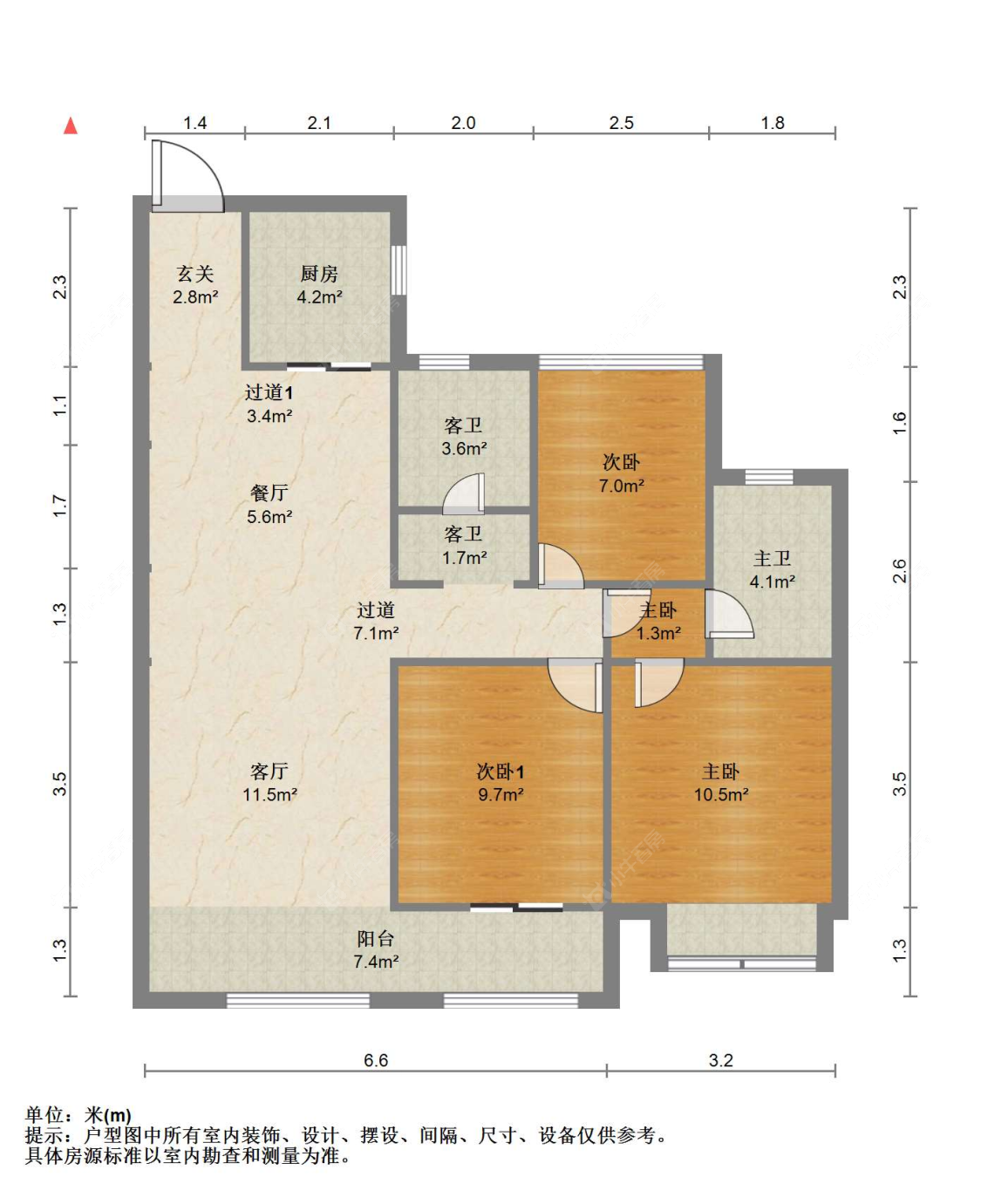 苏州翡翠公馆在售二手房源户型图_小牛看房