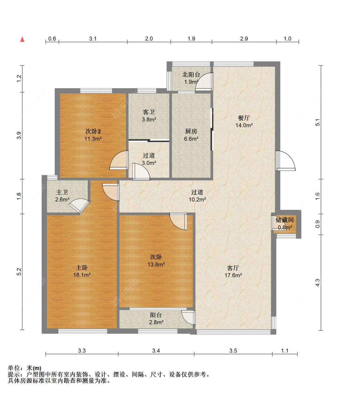 苏州亨通花园在售二手房源户型图_小牛看房