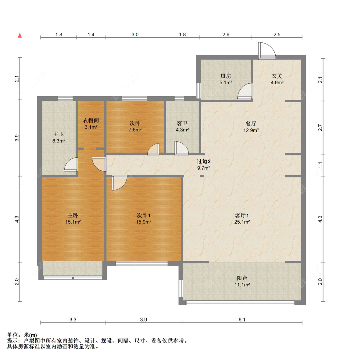 苏州金茂鸣悦棠前雅园在售二手房源户型图_小牛看房