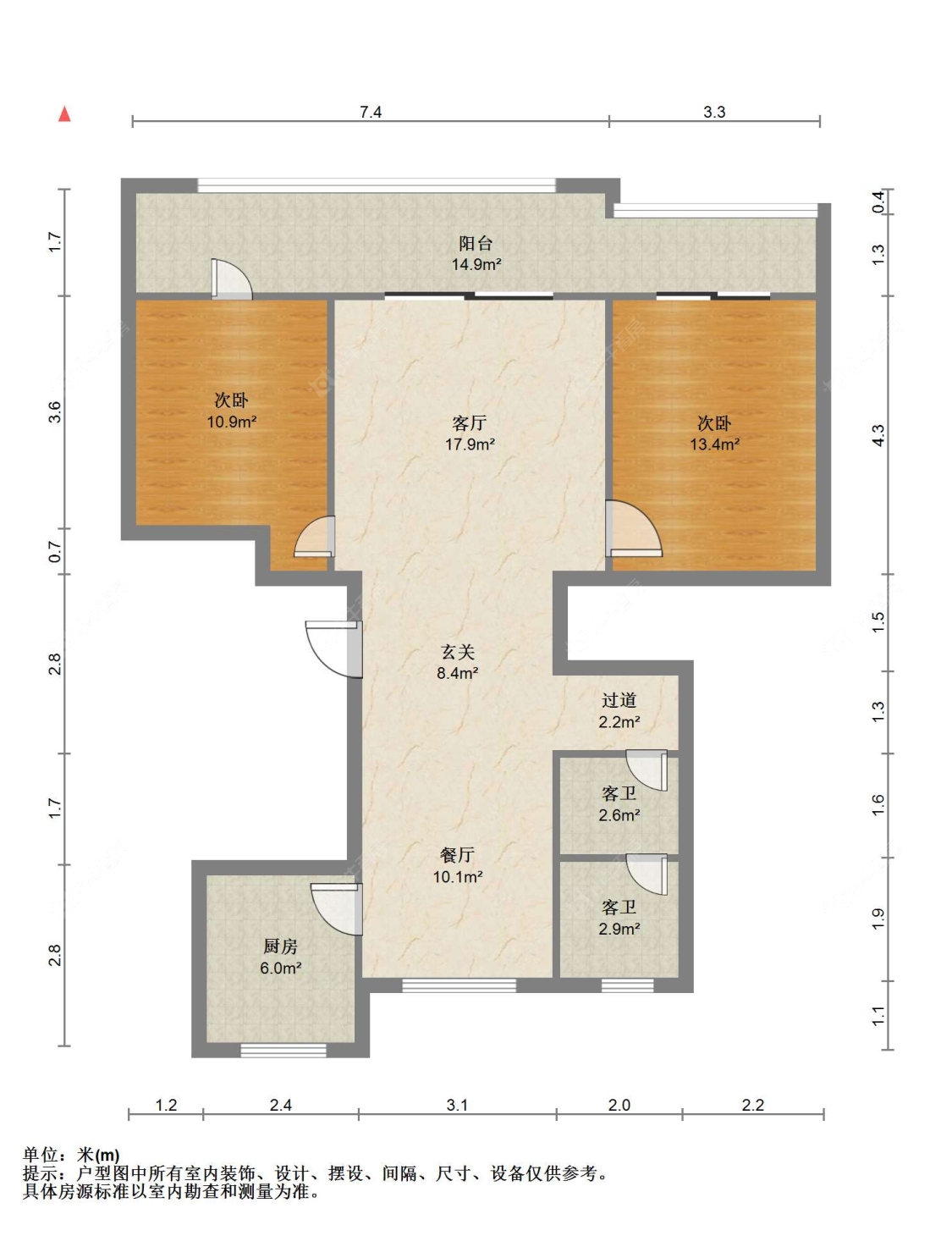 苏州世茂九溪墅(住宅)在售二手房源户型图_小牛看房