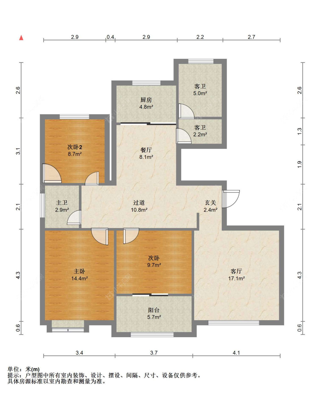 苏州百桥花园在售二手房源户型图_小牛看房