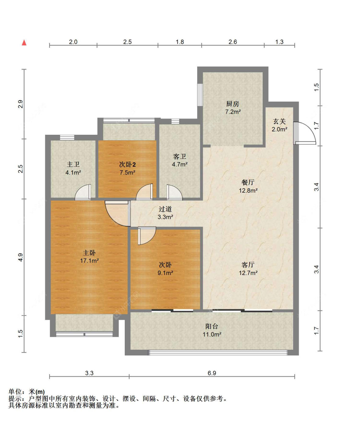 苏州棠颂云著在售二手房源户型图_小牛看房