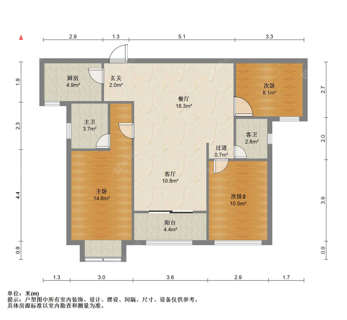 苏州吾悦华府在售二手房源户型图_小牛看房