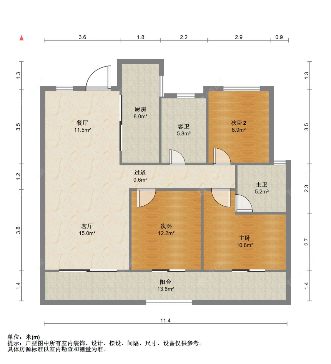 苏州湖滨国际景苑在售二手房源户型图_小牛看房