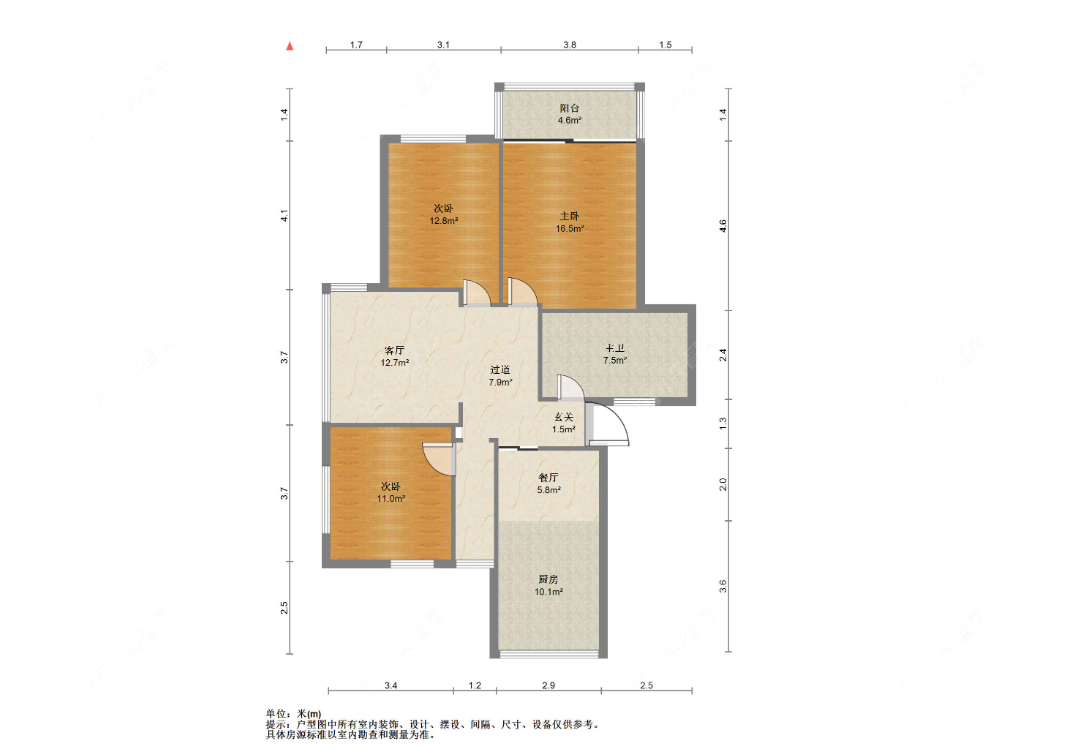 苏州花园浜南村在售二手房源户型图_小牛看房