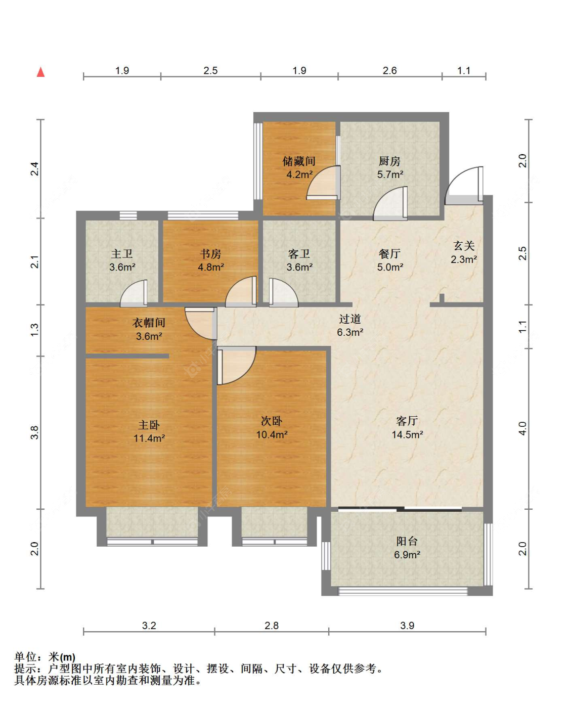 苏州万科公园大道在售二手房源户型图_小牛看房