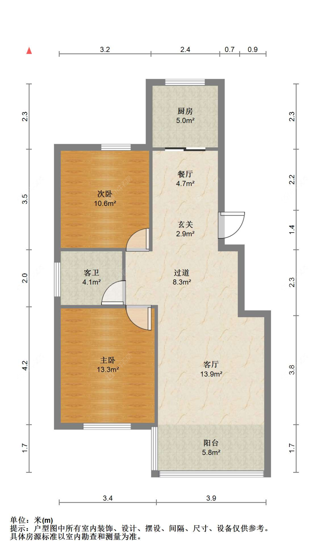 苏州七里庙小区三区在售二手房源户型图_小牛看房