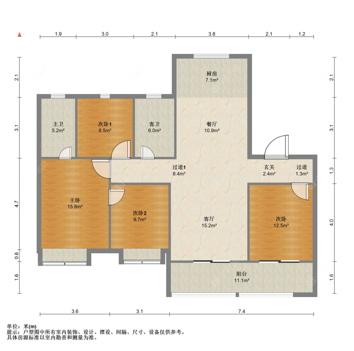 苏州翡翠公馆在售二手房源户型图_小牛看房